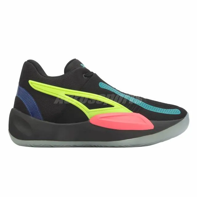 Puma Rise Nitro Black Sunset Glow Multi Men Basketball S...