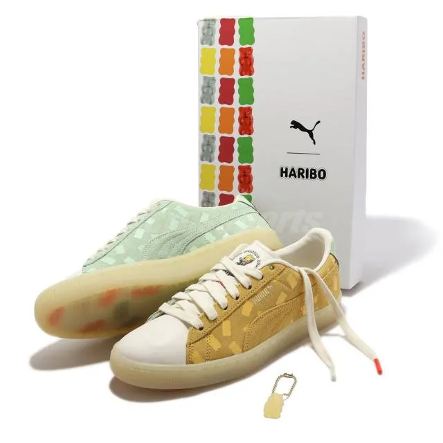 Puma suede wns mix haribo whisper white khaki green suede women casual 383459-01