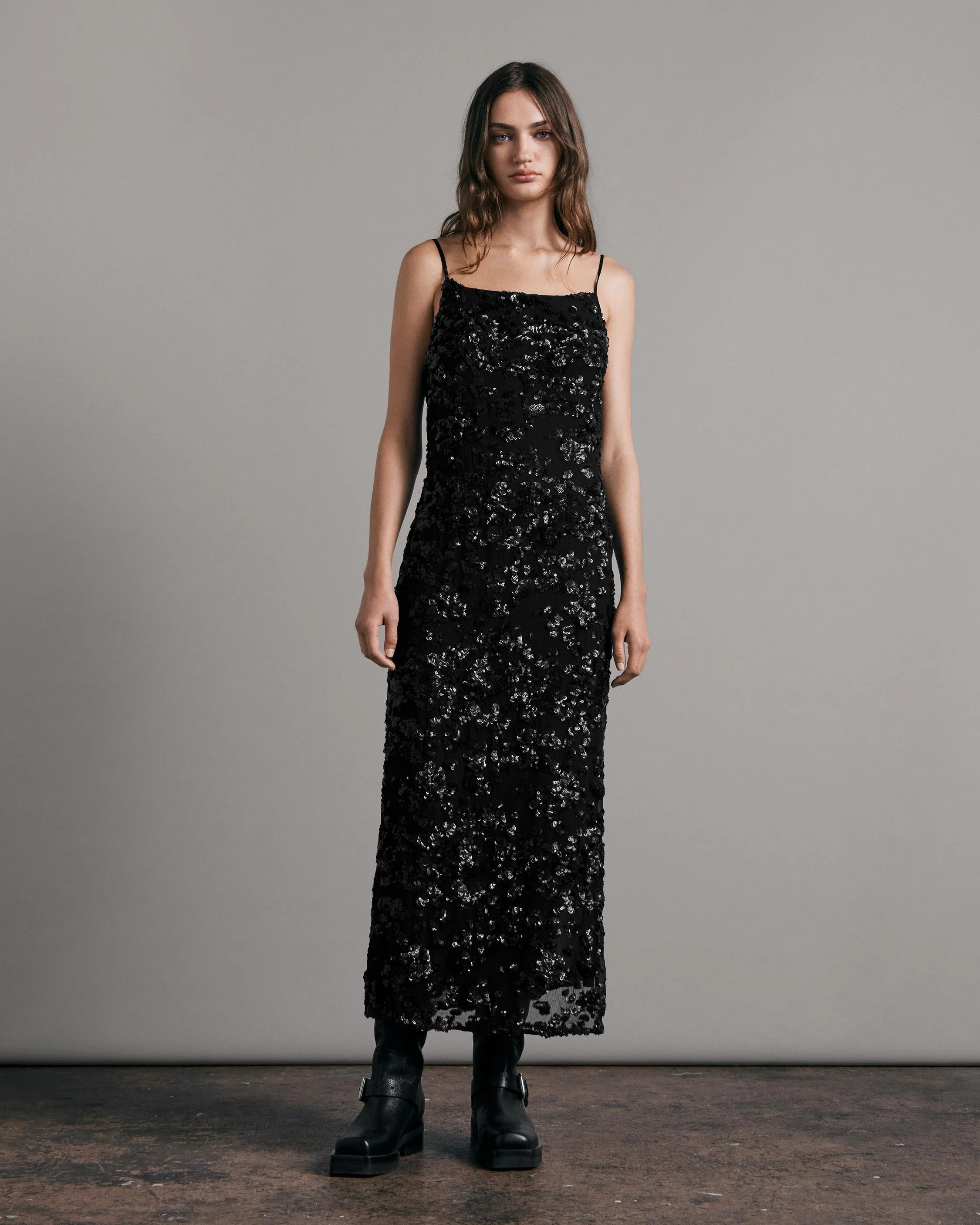 Rag & Bone -  Joelene Sequin Slip Dress - Dress