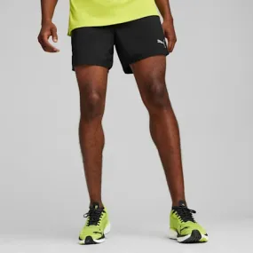 RUN FAVORITE VELOCITY Men's 5" Shorts | PUMA Black-Lime Pow | PUMA Shop All Puma | PUMA 