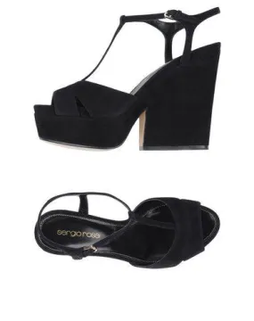 Sergio Rossi Women Sandals Black 1.5 UK