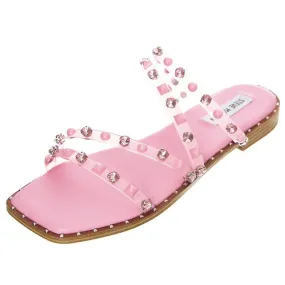 Steve Madden Womens Skyler Pink Candy Sandals