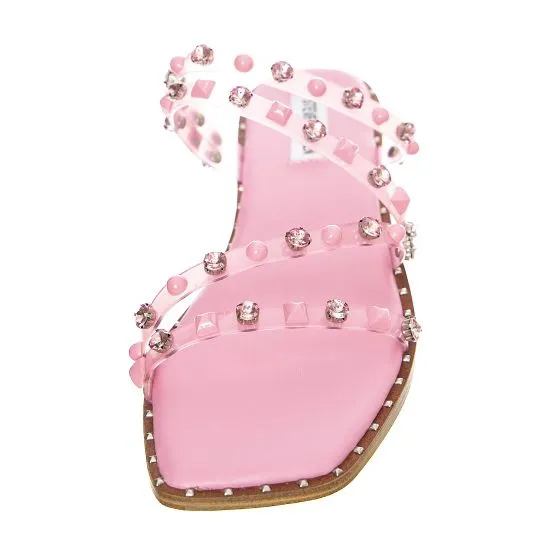 Steve Madden Womens Skyler Pink Candy Sandals