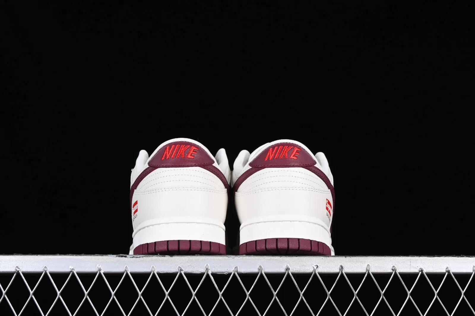 Supreme x Nike SB Dunk Low BALENCIAGA White Dark Red XD1688-008