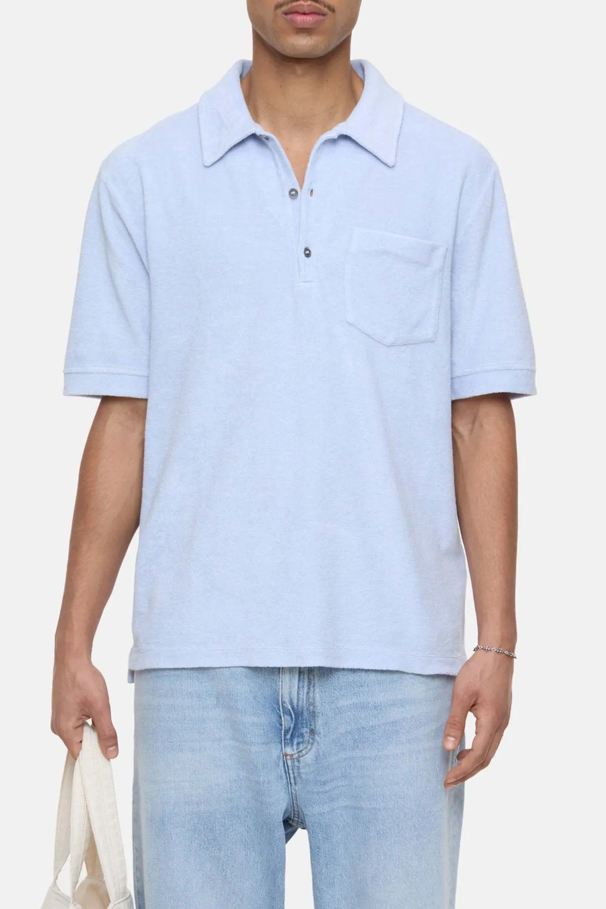 Terry Cloth Polo - Horizon Blue