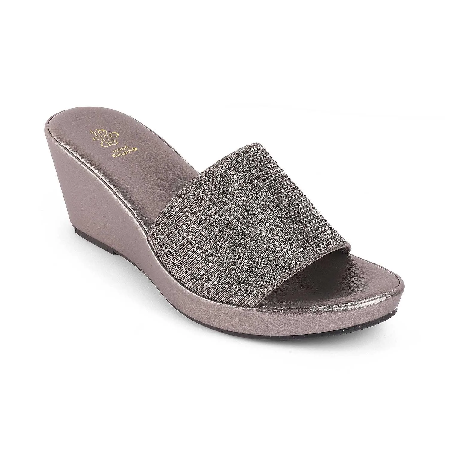 Tresmodde Tonsanw Pewter Women's Dress Wedge Sandals