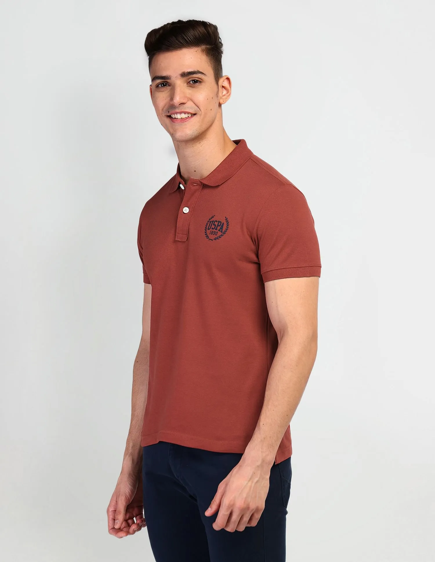 U.S. Polo Assn. Denim Co. Brand Print Polo Shirt