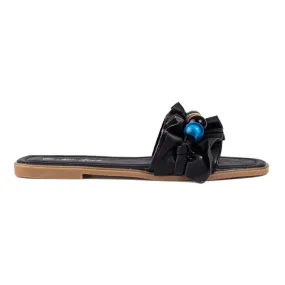 Women's black Shelovet flat sandals