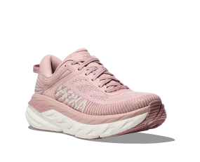 Women's Hoka Bondi 7 Color: Peach Whip / White (WIDE WIDTH)