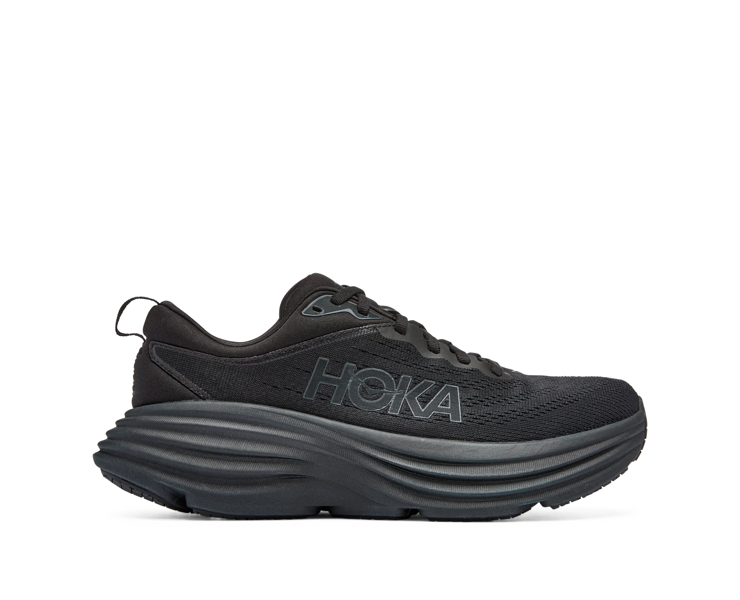 Women's Hoka Bondi 8 Color: Black / Black  (WIDE WIDTH)