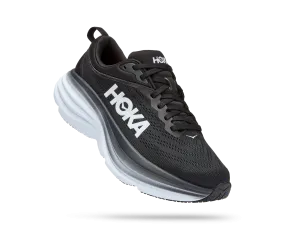 Women's Hoka Bondi 8 Color: Black/ White