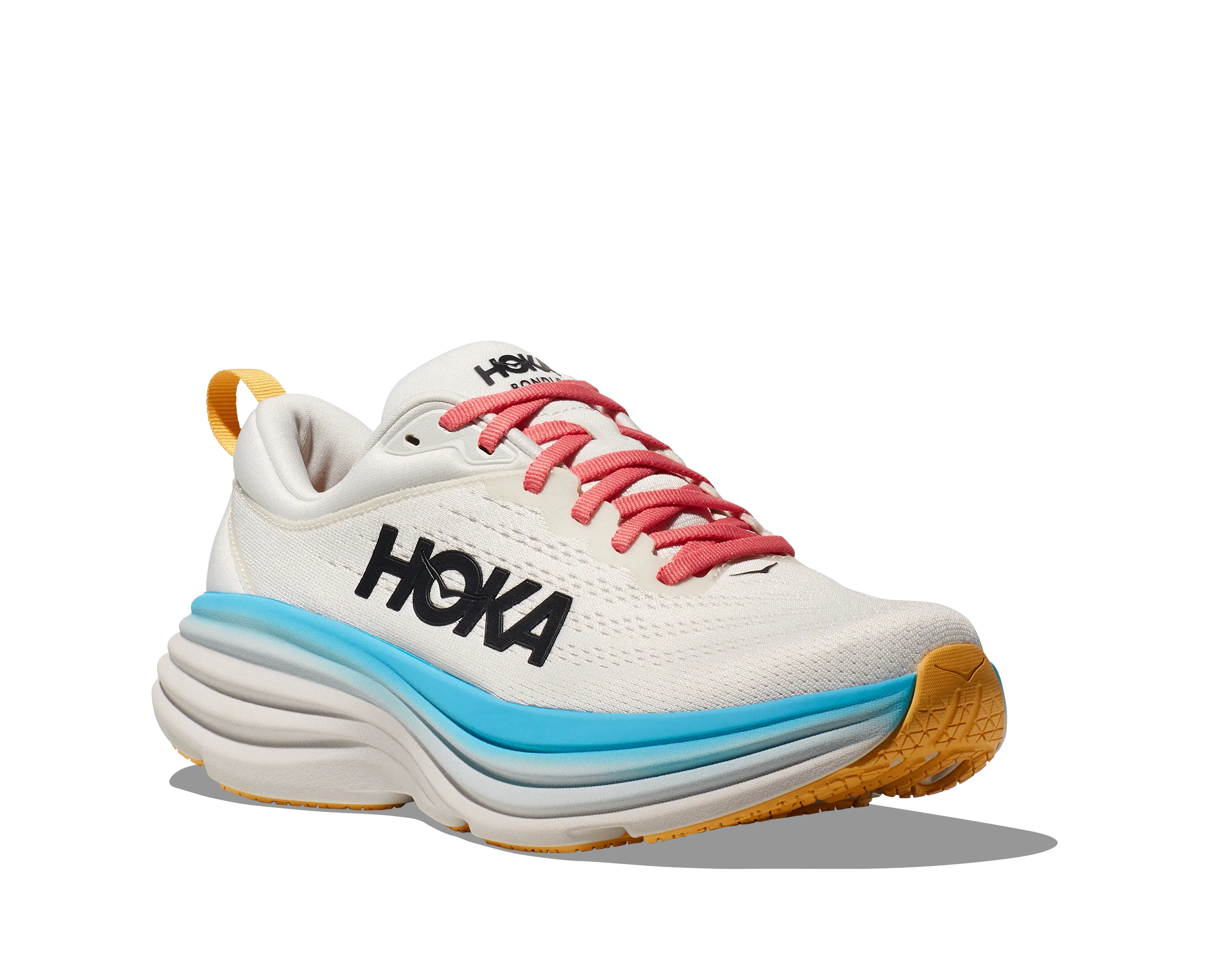 Women's Hoka Bondi 8 Color: Blanc/ Swim Day