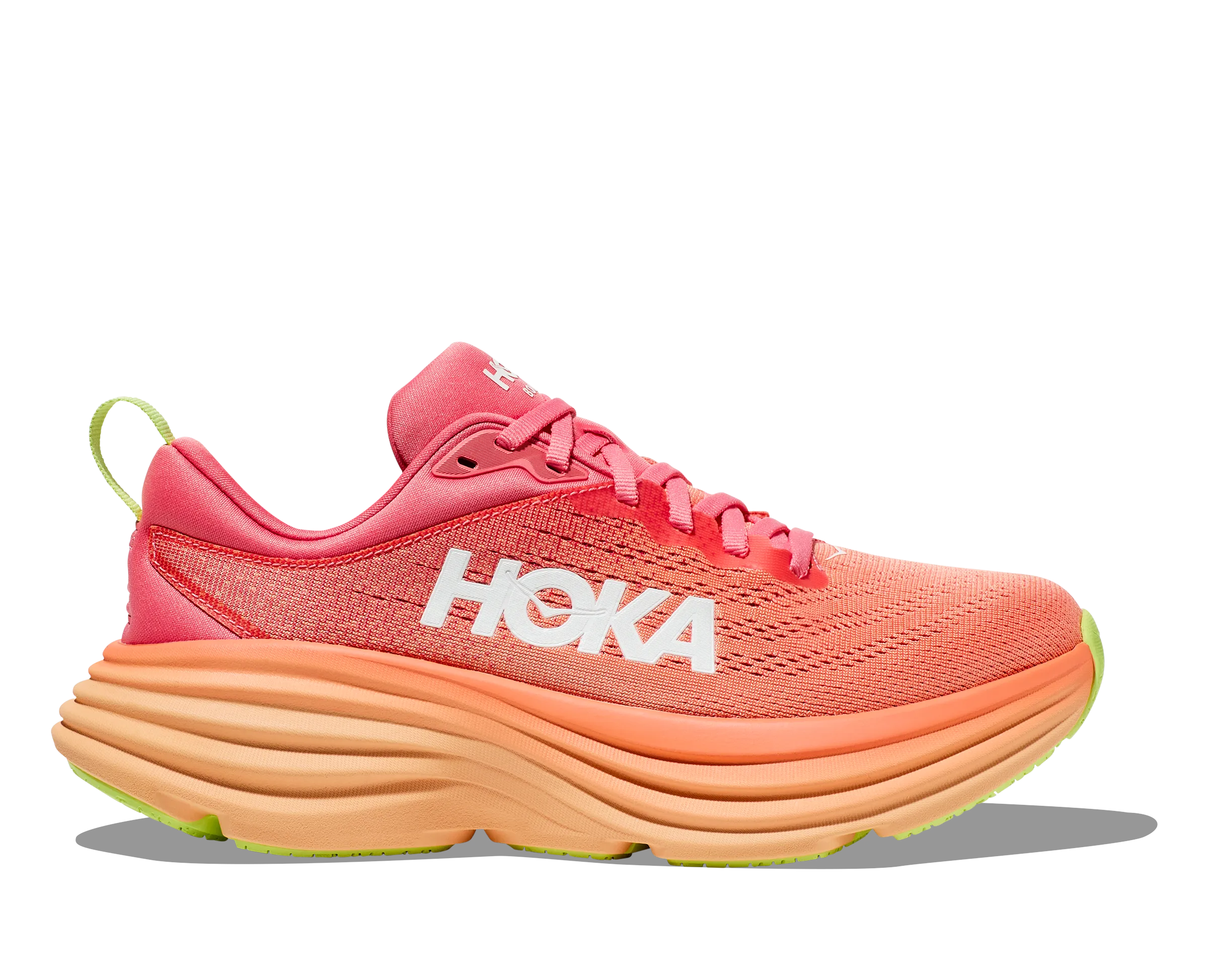 Women's Hoka Bondi 8 Color: Coral / Papaya