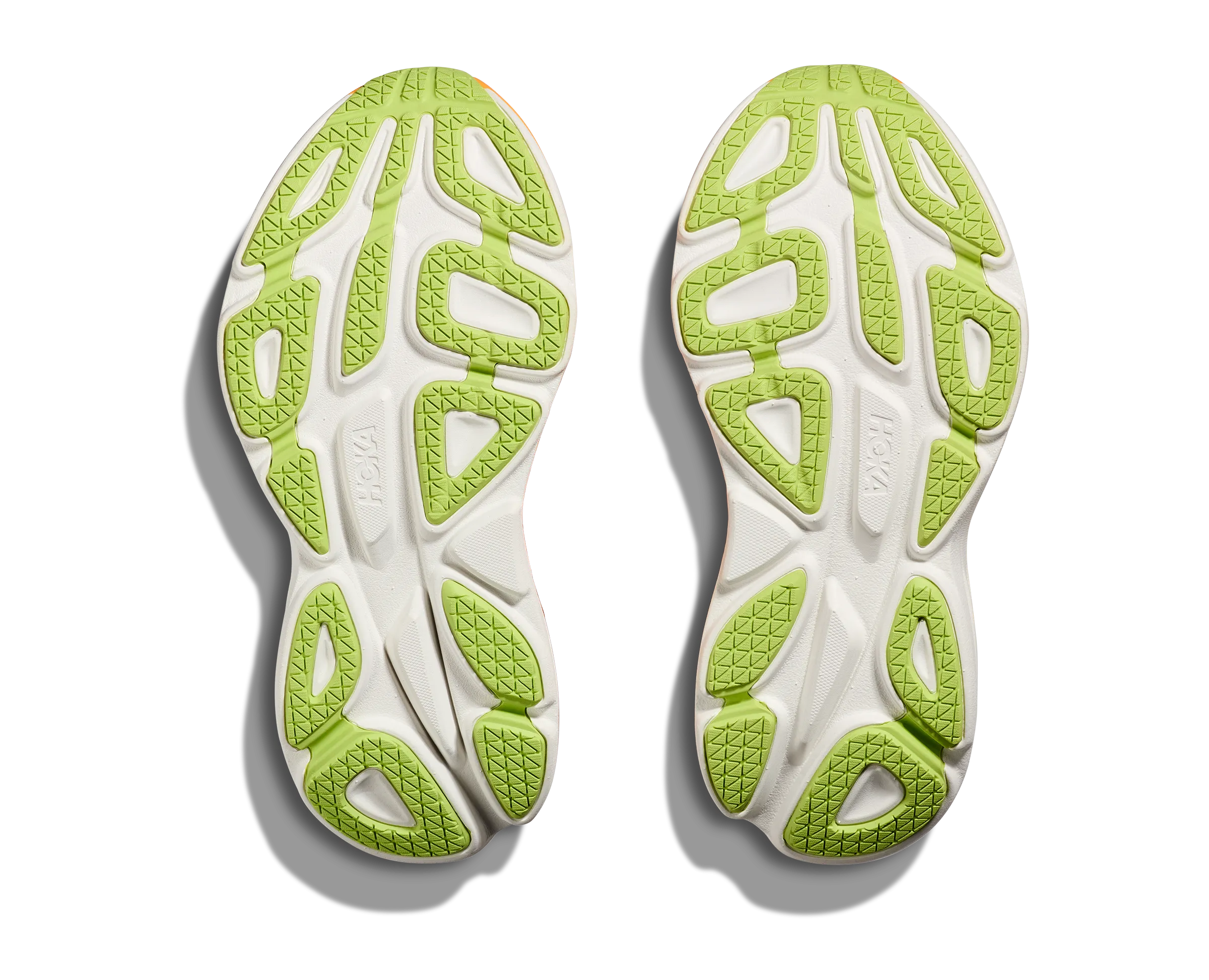 Women's Hoka Bondi 8 Color: Solar Flare / Lettuce