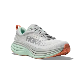 Women's Hoka Bondi 8 Color: Stardust / Aqua Breeze