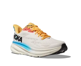 Women's Hoka Clifton 9 Color: Blanc / Swim Day