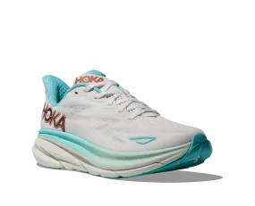 Women's Hoka Clifton 9 Color: Frost/Rose Gold (WIDE WIDTH)