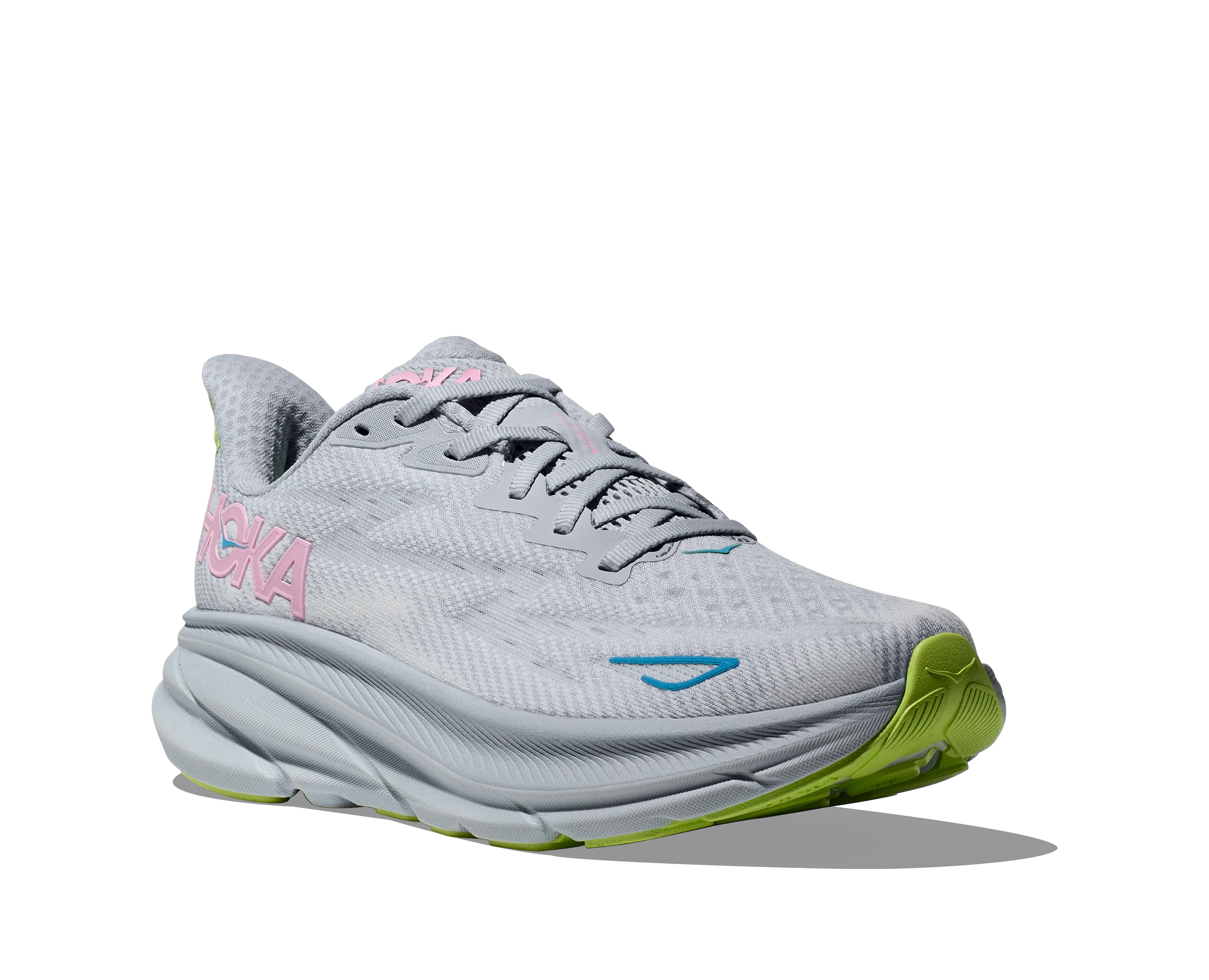 Women's Hoka Clifton 9 Color: Gull/Sea Ice (WIDE WIDTH)