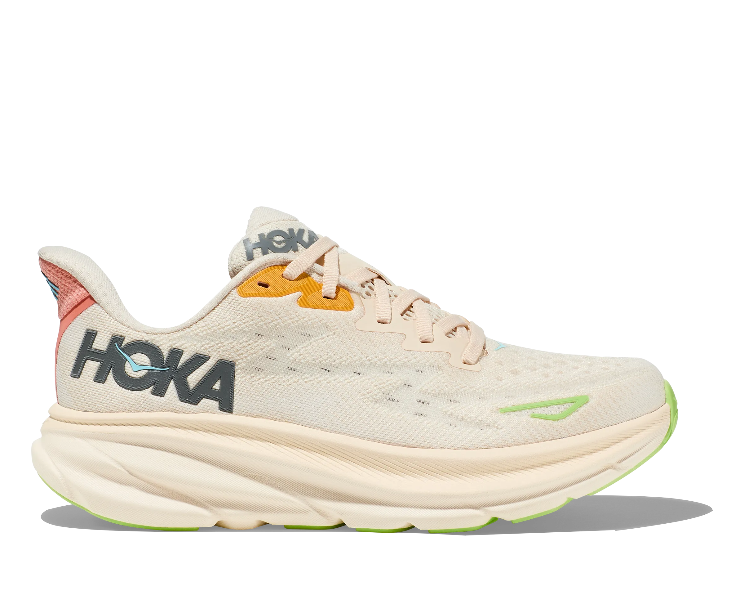 Women's Hoka Clifton 9 Color: Vanilla / Astral (WIDE WIDTH)