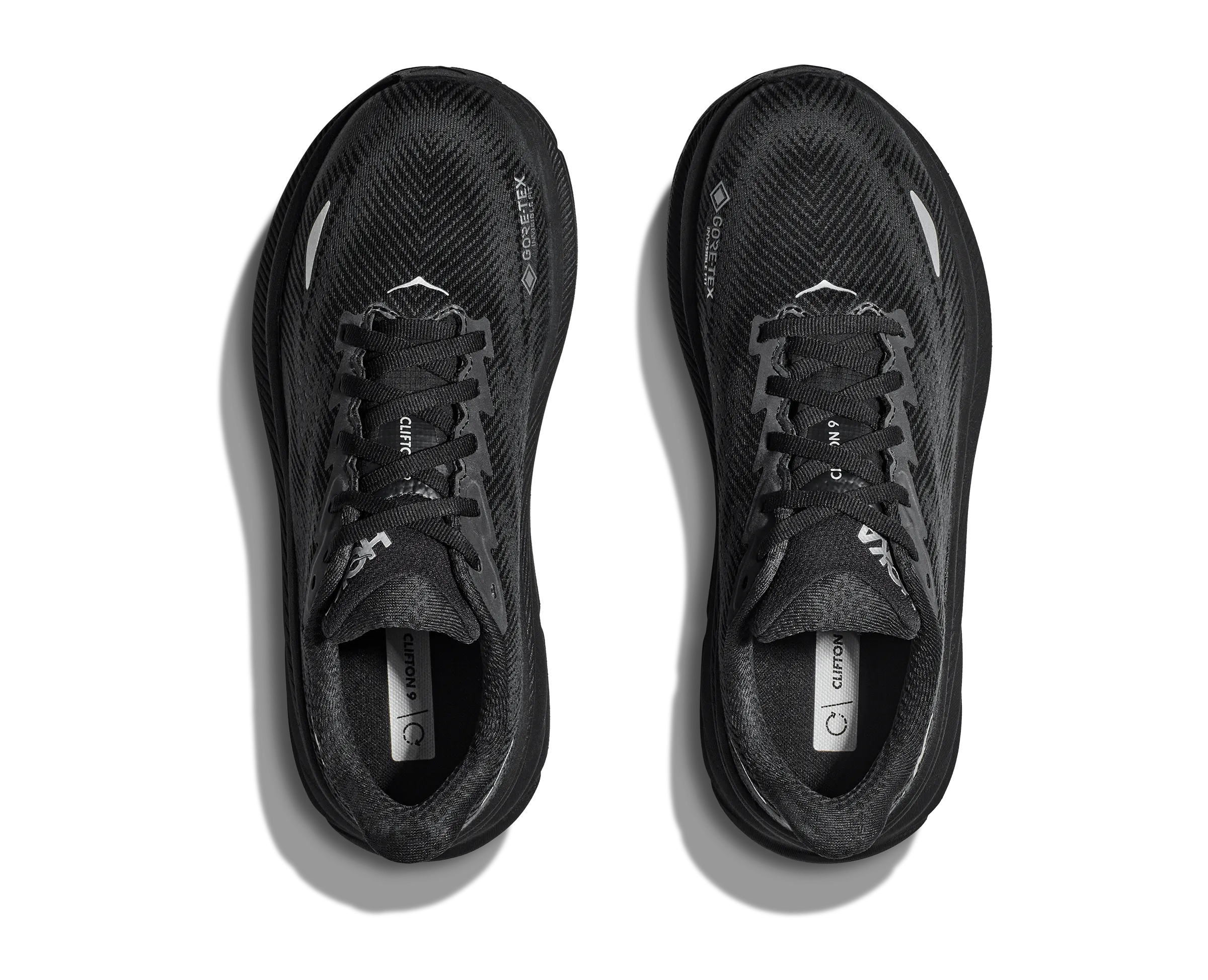 Women's Hoka Clifton 9 GTX Color: Black/Black