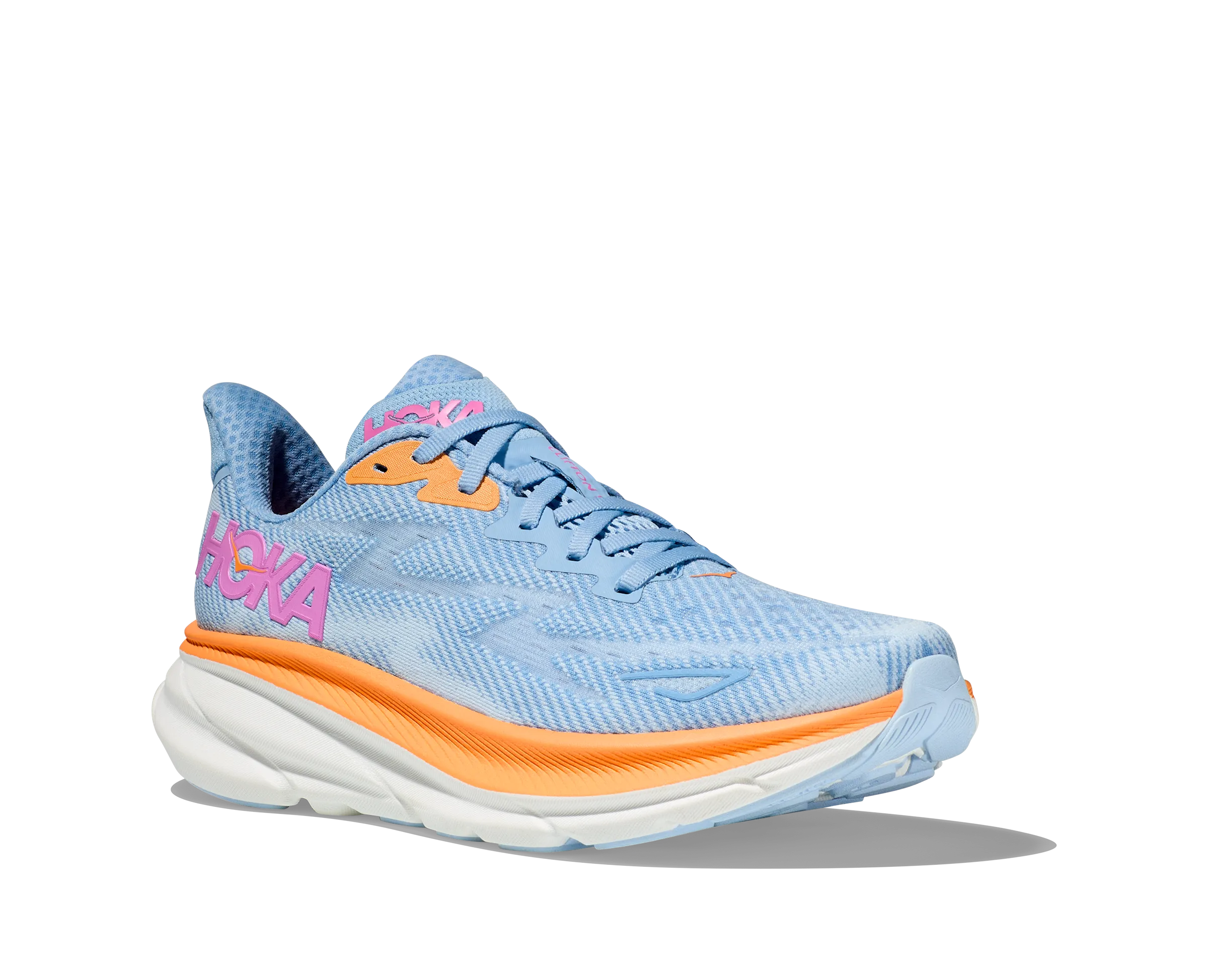 Women's Hoka One One Clifton 9 Color: Airy Blue / Ice Water