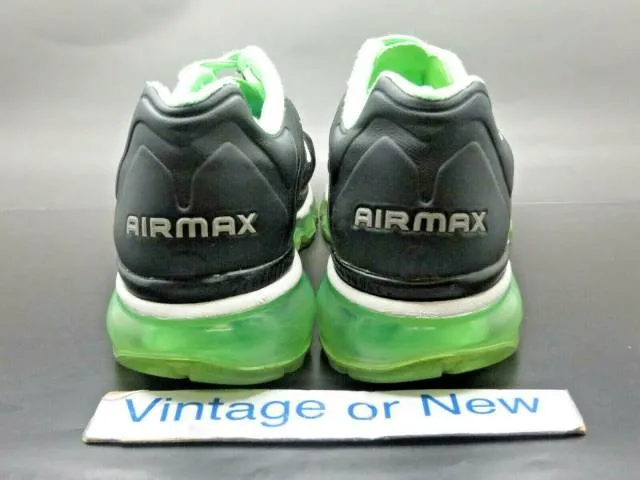 Women's nike air max+ 2011 black summit white neo lime running 429890-013 sz 7.5